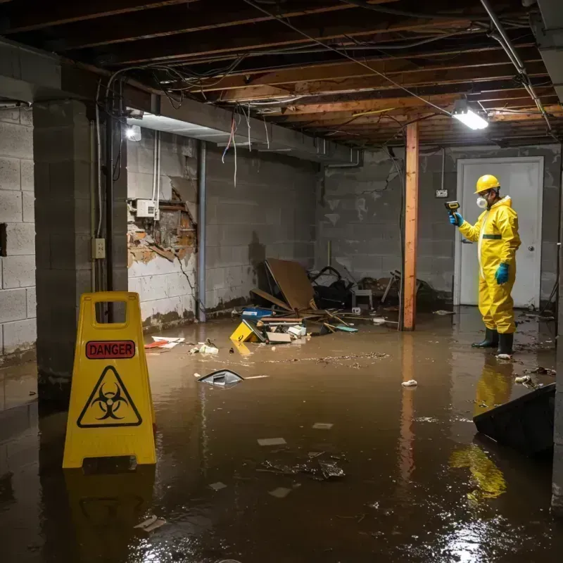 Flooded Basement Electrical Hazard in Elvins, MO Property